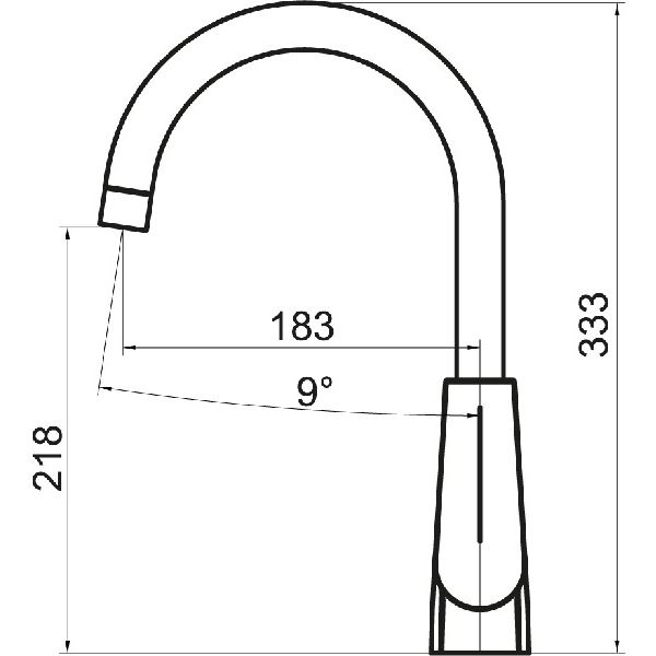Dřezová baterie Nobless Heda, chrom, stojánková, Novaservis 40713,0