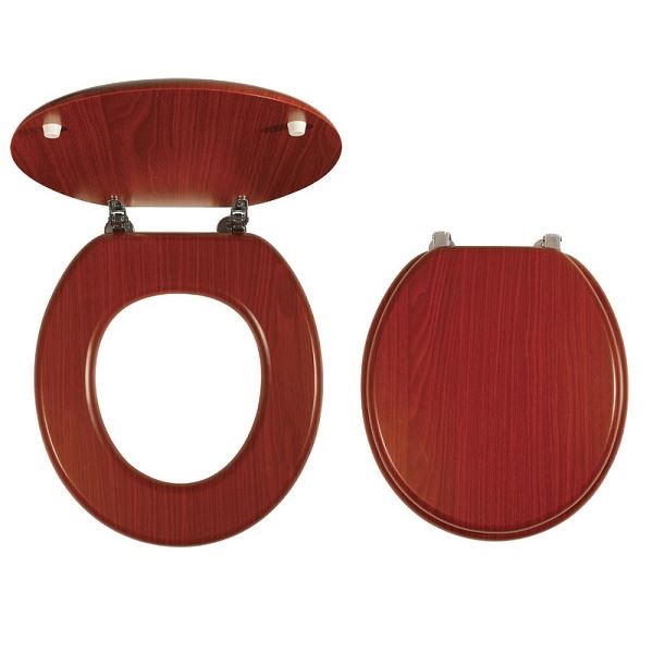 WC sedátko s poklopem Lyra, dřevěný dekor, Novaservis WC/ORECHLYRA