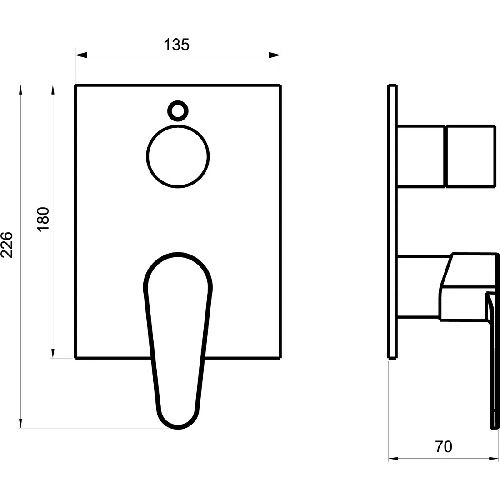 Sprchová sada podomítková FRESH, chrom, Novaservis, SADA96050R