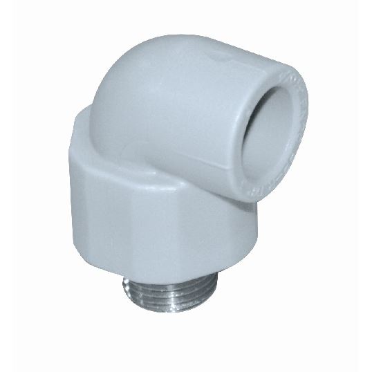 Koleno PPR 90° s kovovým vnějším závitem d 16 x 1/2"