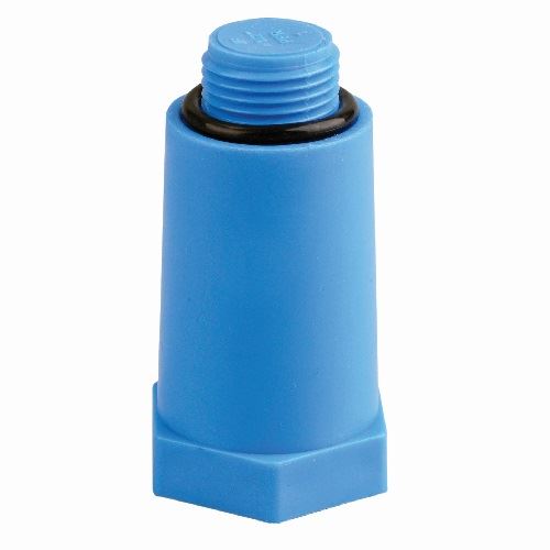 Montážní zátka tlaková PPR 1/2", dlouhá, modrá