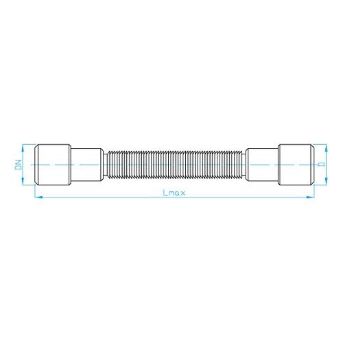 Flexi připojení sifonu DN 50/40 × 980, Plast Brno GSD5500