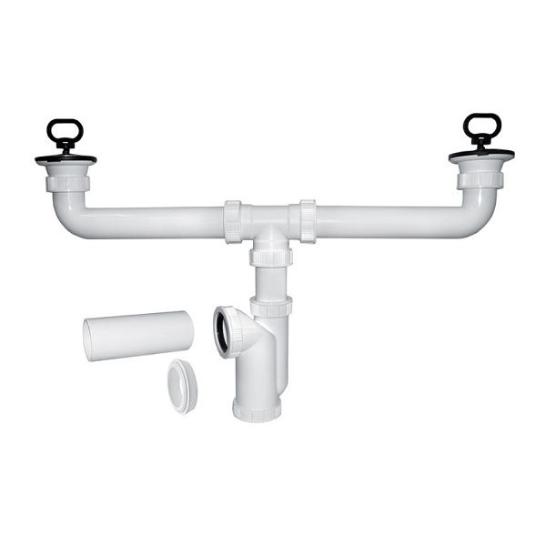 Dřezový sifon s výpustí 70 mm, odpad 40/50 mm, Plast Brno ET00450