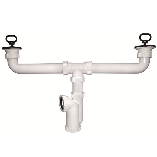 Dřezový sifon s výpustí 70 mm, odpad 40/50 mm, Plast Brno ET00450