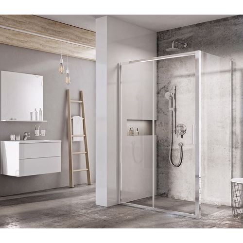 Sprchová stěna pevná Blix Slim BLSPS 900 mm, sklo transparent, profil lesk alu, Ravak, X9BM70C00Z1