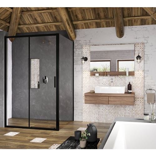 Sprchová stěna pevná Blix Slim BLSPS 900 mm, sklo transparent, profil lesk alu, Ravak, X9BM70C00Z1