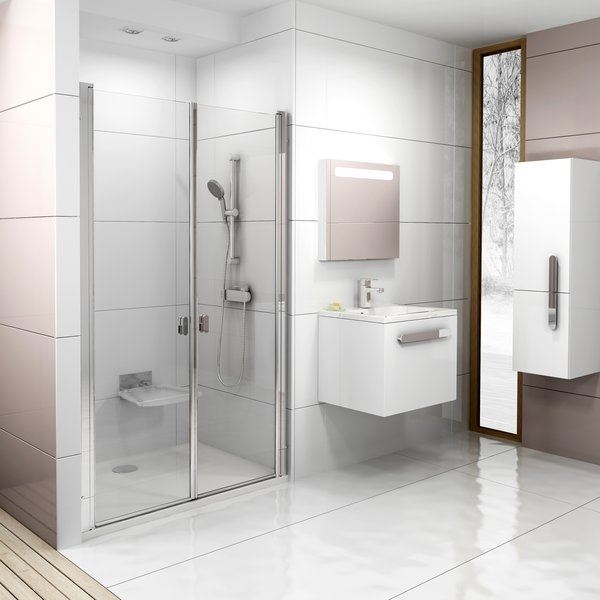 Sprchové dveře Chrome CSDL2 1100 mm, sklo transparent, profil satin, Ravak, 0QVDCU0LZ1