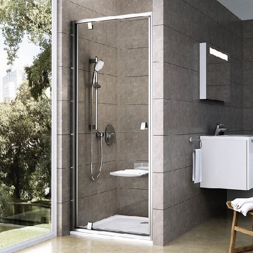 Sprchové dveře Pivot PDOP1 800 mm, sklo transparent, profil satin, Ravak, 03G40U00Z1