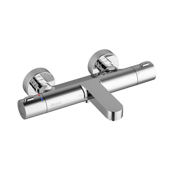 Vanová/sprchová baterie Termo 150 mm, chrom, nástěnná, termostatická, bez příslušenství, TE 023.00, Ravak X070097