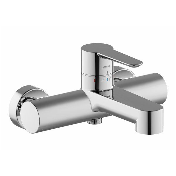 Vanová/sprchová baterie Puri 150 mm, chrom, nástěnná, bez příslušenství, PU 022.00, Ravak X070115