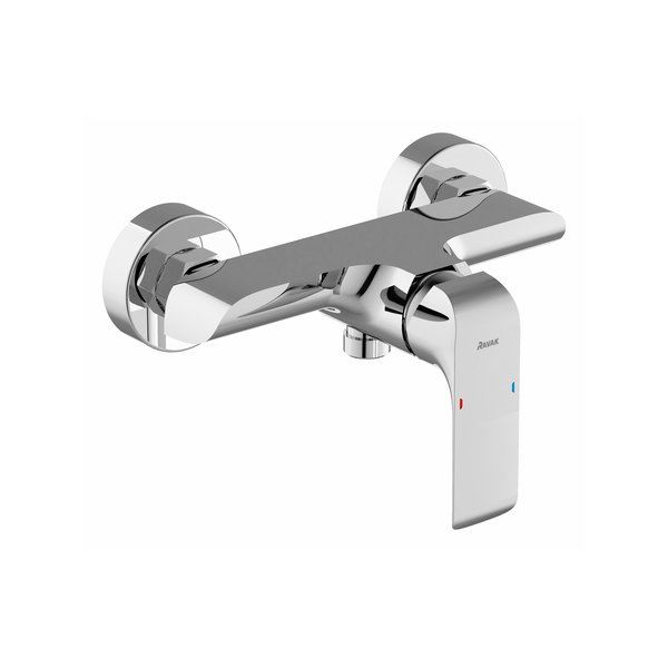 Sprchová baterie Flat 150 mm, chrom, nástěnná, bez příslušenství, FL 032.00, Ravak X070121