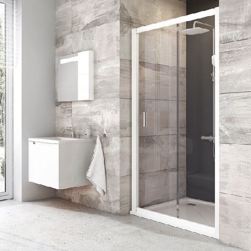 Sprchové dveře Blix BLDP2 1000 mm, sklo transparent, profil bílý, Ravak, 0PVA0100Z1