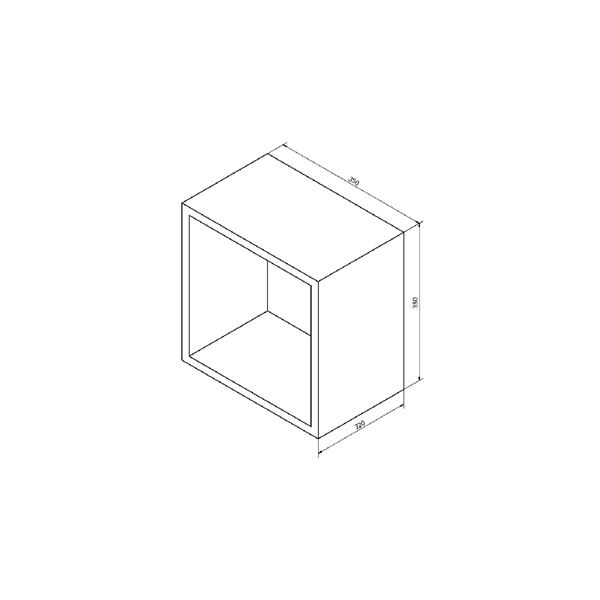 Skříňka policová Espace, 35 × 35 × 22 cm, bílá, Sapho ESC150-3030