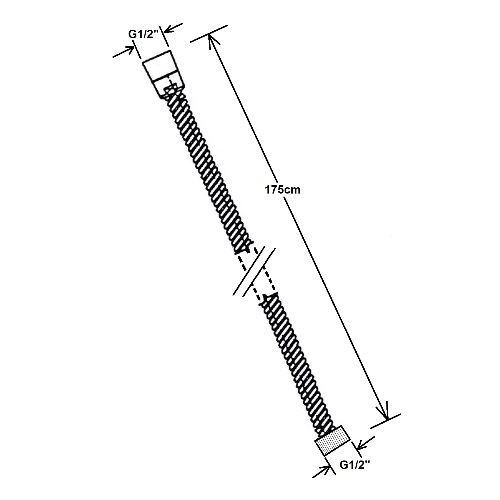Sprchová hadice 175 cm, zlato, Sapho FLE10ZL