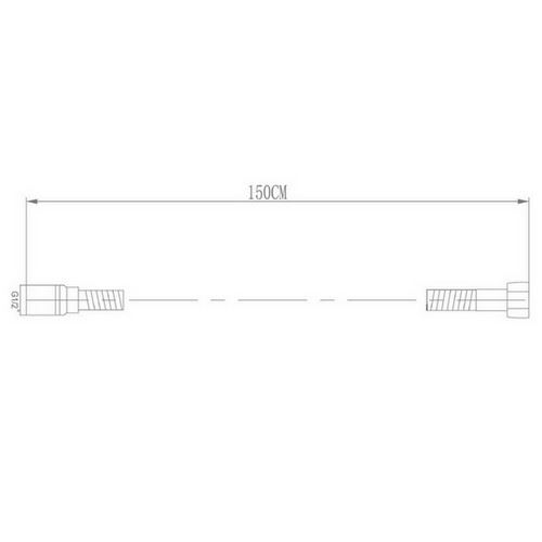 Sprchová hadice 150 - 180 cm, G1/2", chrom, Sapho FSACC293