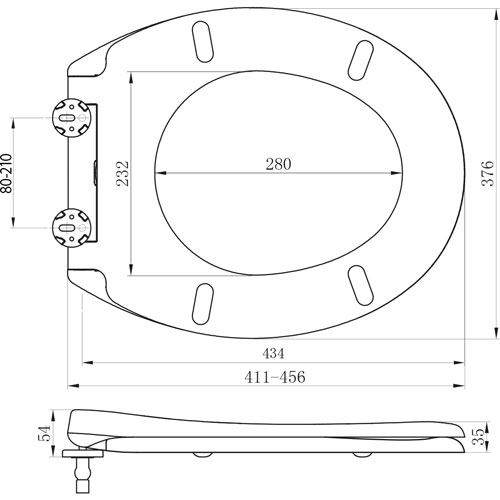 WC sedátko s poklopem Adina, Soft-Close, bílé, Sapho 1703-322