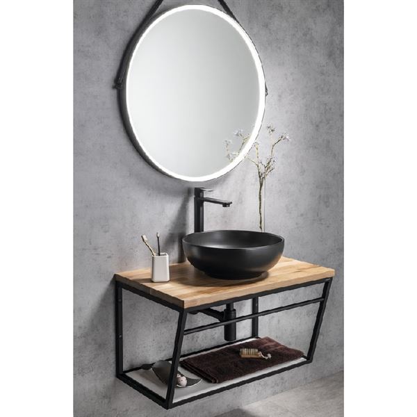 Konstrukce pod umyvadlo SKA 750 × 400 × 460 mm, černá mat, Sapho SKA102