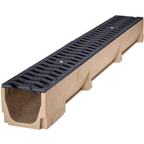 Odvodňovací žlab Self 100, H 100, 1 m, B125, litinový rošt, Stora-Drain SE10101367S