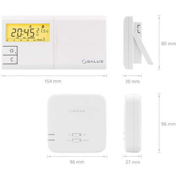 Bezdrátový týdenní programovatelný termostat 091FLRFv2, Salus