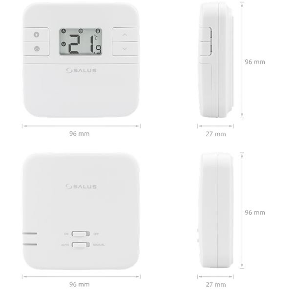 Denní bezdrátový termostat RT310RF, Salus