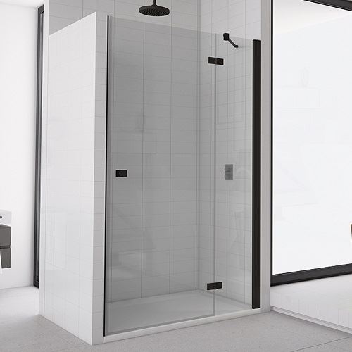 Sprchové dveře ANNEA Black AN13 P 1000 mm, sklo čiré, profil černý, pravé, SanSwiss AN13D10000607