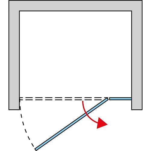 Sprchové dveře ANNEA Black AN13 P 1000 mm, sklo čiré, profil černý, pravé, SanSwiss AN13D10000607