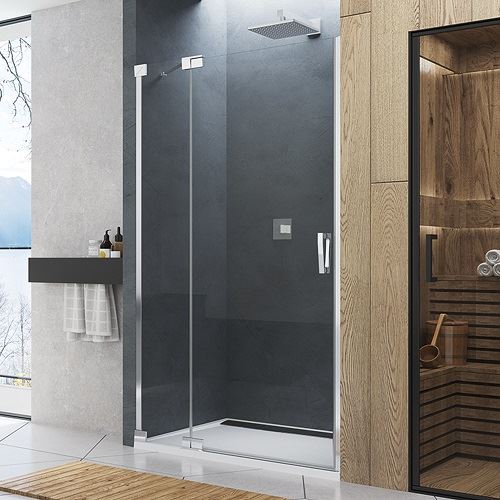 Sprchové dveře CADURA CA13 L 1000 mm, sklo čiré, profil aluchrom, levé, SanSwiss CA13G1005007