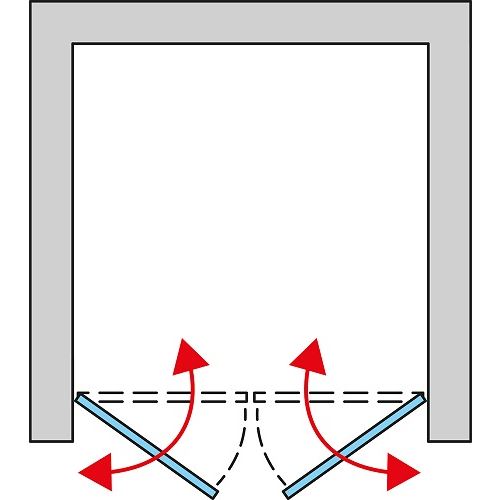 Sprchové dveře CADURA CA2C 1000 mm, sklo čiré, profil bílý mat, SanSwiss CA2C1000907