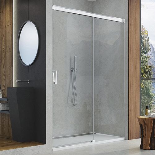 Sprchové dveře CADURA CAS2 P 1100 mm, sklo čiré, profil aluchrom, pravé, SanSwiss CAS2D1105007