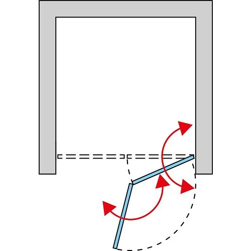 Sprchové dveře SOLINO SOLF1 P 900 mm, sklo čiré, profil černý, pravé, SanSwiss SOLF1D0900607