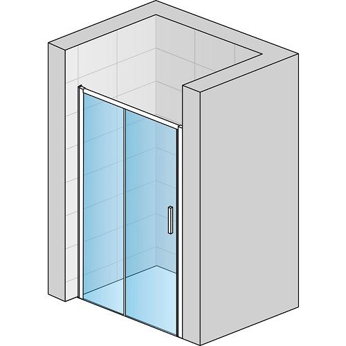 Sprchové dveře TOP-LINE S TLS2 L 1200 mm, sklo čiré, profil aluchrom, levé, SanSwiss TLS2G1205007