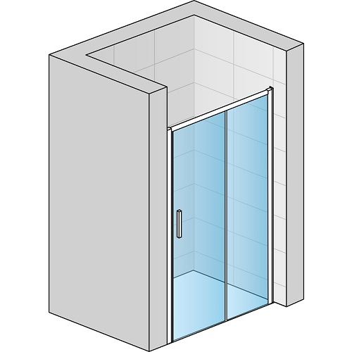 Sprchové dveře TOP-LINE S TLS2 P 1600 mm, sklo Durlux, profil aluchrom, pravé, SanSwiss TLS2D1605022