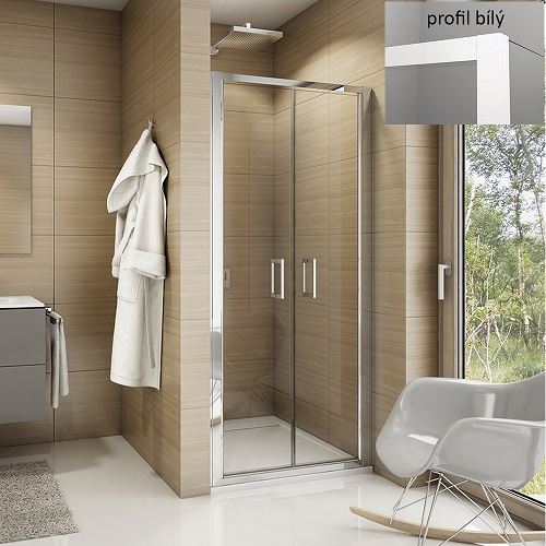 Sprchové dveře TOP-LINE TOPP2 700 mm, sklo čiré, profil bílý, SanSwiss TOPP207000407