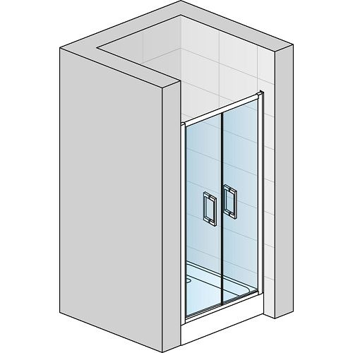 Sprchové dveře TOP LINE TOPP2 750 mm, sklo satén, profil matný elox, SanSwiss TOPP207500149