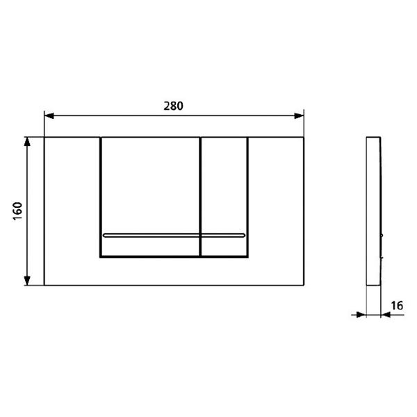 Deska ovládací SANIT M 806 bílá