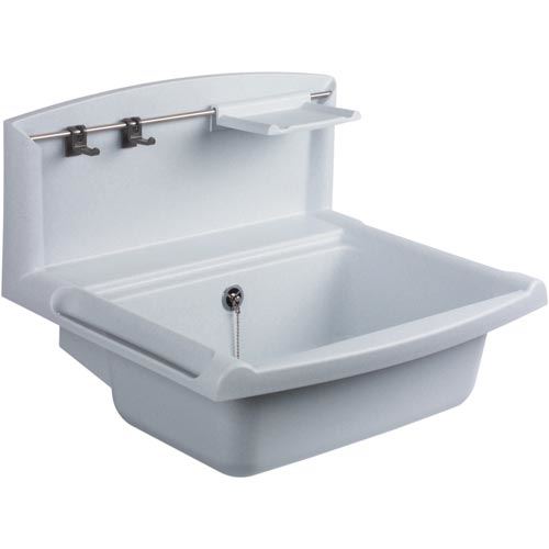 Nástěnná výlevka 55x45 cm, Multiset, plast, s přepadem, bílá, Sanit 60005010099