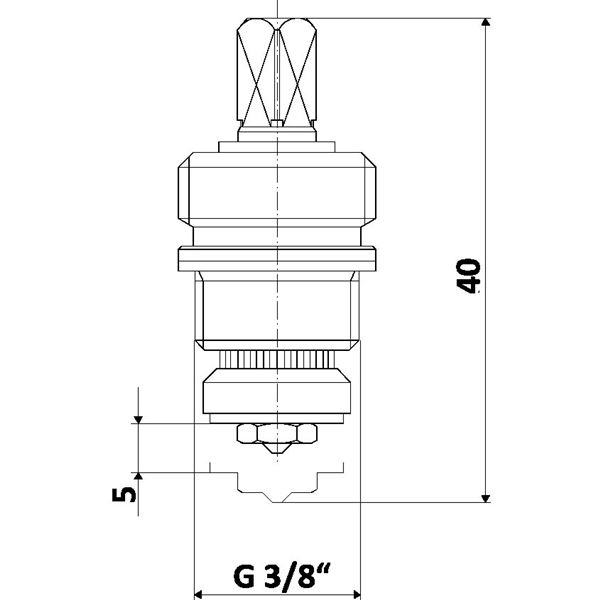 Vršek baterie T-12P/ I 3/8", Slovarm 400821