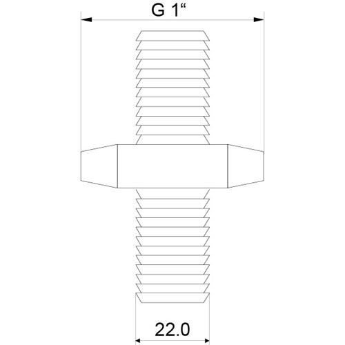 Spojka hadicová přímá DN 20, plastová, Slovarm 411643