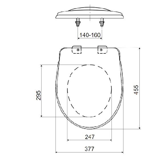 WC sedátko s poklopem P-3556S, bílé, Slovarm 620836