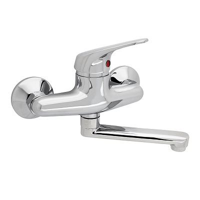 Dřezová baterie TA Tessa 150 mm, chrom, nástěnná, Slovarm 480309, TA.4011.A, rameno 100 mm