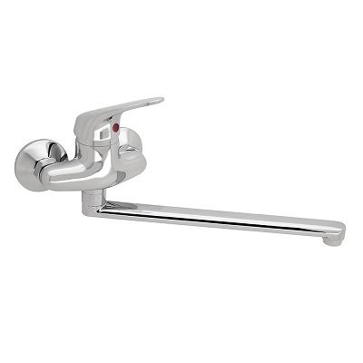 Dřezová baterie TA Tessa 100 mm, chrom, nástěnná, Slovarm 480312, TA.4011.A, rameno 300 mm