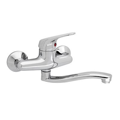 Dřezová baterie TA Tessa 150 mm, chrom, nástěnná, Slovarm 480315, TA.4011.B, rameno 200 mm