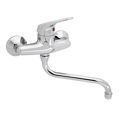 Dřezová baterie TA Tessa 150 mm, chrom, nástěnná, Slovarm 480305, TA.4010.A, rameno 200 mm