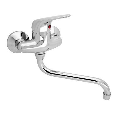 Dřezová baterie TA Tessa 100 mm, chrom, nástěnná, Slovarm 480304, TA.4010.A, rameno 200 mm