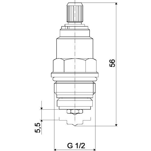 Vršek baterie T-14X 1/2", Slovarm 400801
