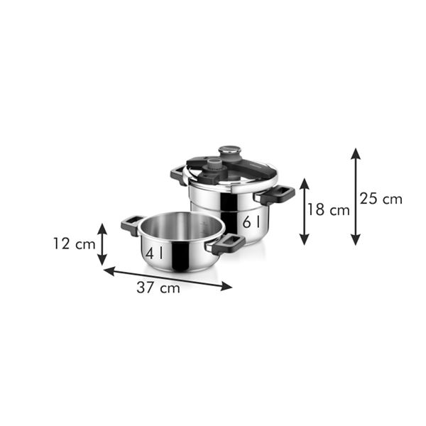 Tlakový hrnec Tescoma, ULTIMA DUO 4 l a 6 l, 702768