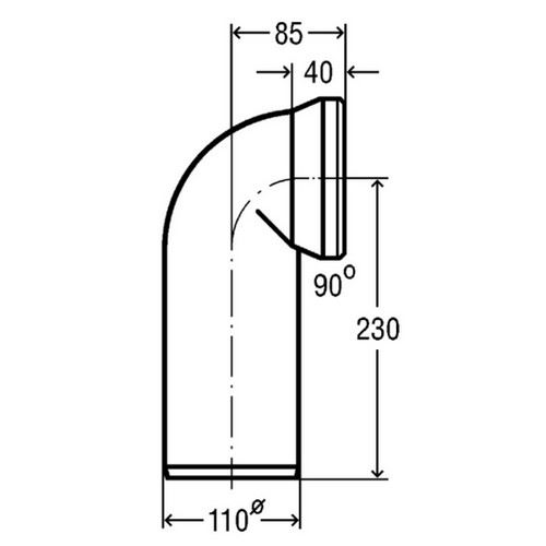 Koleno 90°, DN 100, Viega 100551