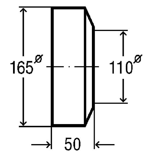 WC rozeta DN 100, d 165, Viega 101671