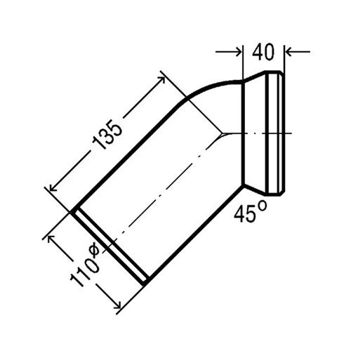 Koleno 45°, DN 100, Viega 101718