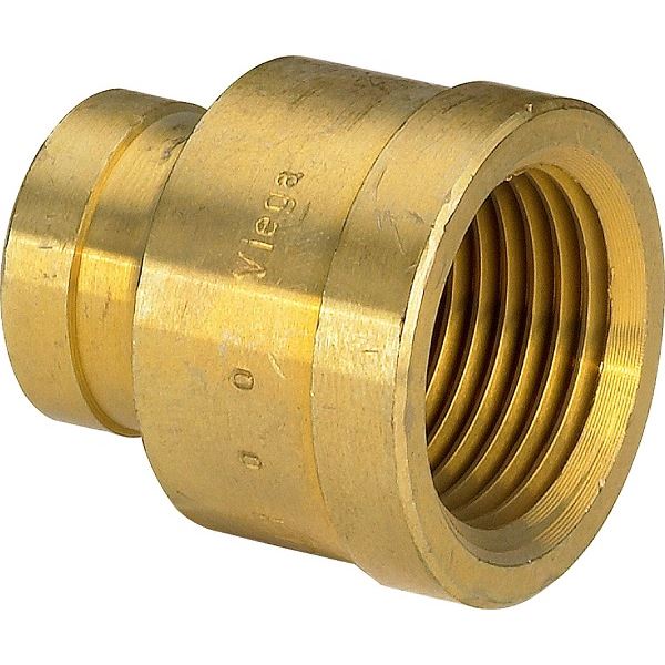 Mosazný nátrubek redukovaný FF G 1" x 1/2", Viega 106089, model 1552